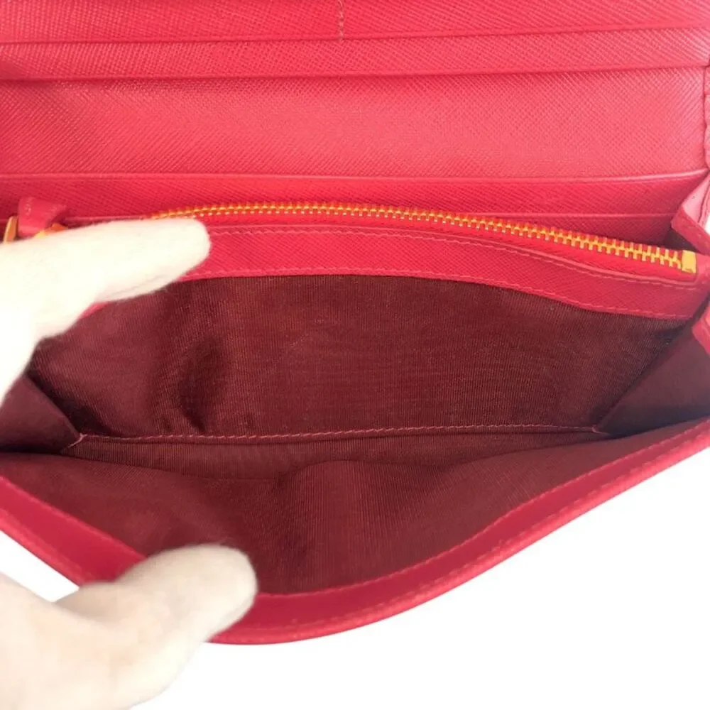 Prada Saffiano Ribbon Long Wallet